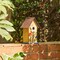 Set of 2 10.25''H Distressed Solid Wood Cottage Garden Birdhouse with 3D Flowers
